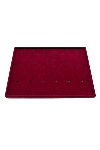 MeGass Dekor Suede Fabric Burgundy 34-24 cm Pedestal Necklace Display Stand with 17 Pads