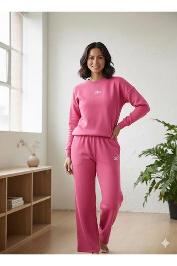 HOFY 1564 Baskılı Bol Paça Takım