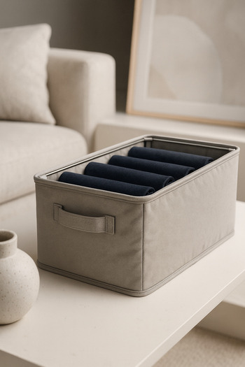 Sertil 2 Pieces 45X25X20 Steel Framed In-Cabinet Shelf Organizer Foldable Clothing Organizer