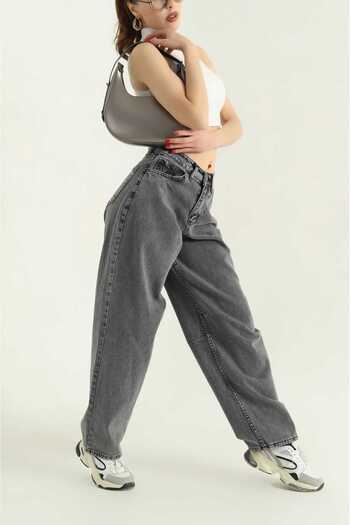 sion jeans Tokyo Fashion Trend Baggy High Waist Comfortable Pencil Belt with Buckle Smoked Color