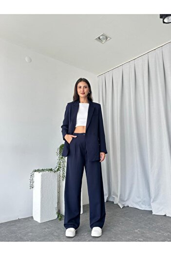 EFSUN MODA Women's Oversize Jacket Pants Suit Lined