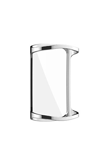 Edman Silicone Case for Fitbit Charge 5, Silver