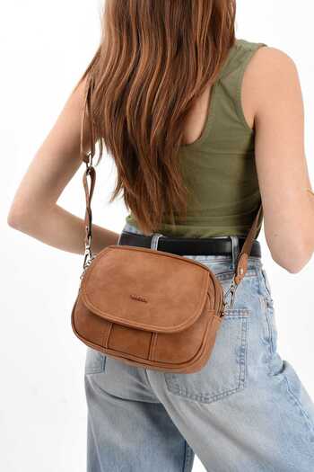 H&D COLLECTİON Very Useful Long Strap Crossbody and Shoulder Bag with 4 Compartments