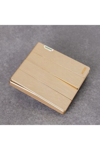 Danube Home Milano 10A 4G 1W Switch – Electrical Wall Switch for Home, Office & Hotel, Gold Finish