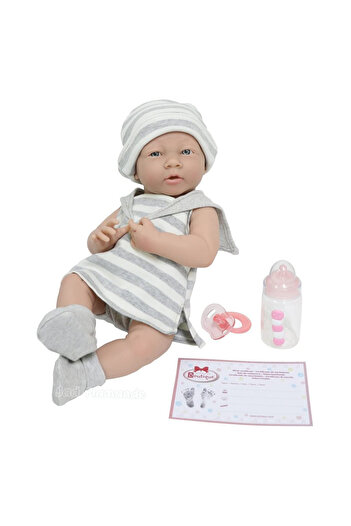 JC TOYS Baby doll La newborn RG 38 cm in 3 piece costume+accessories