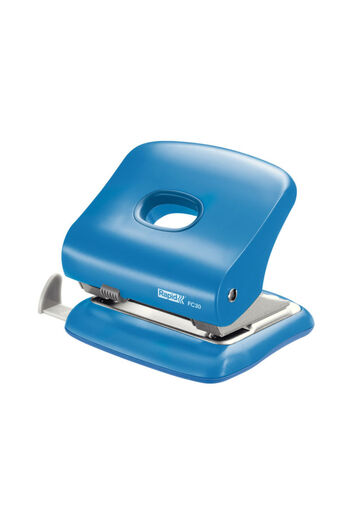 Rapid Perforator din plastic FC30, 30 de coli, cutie albastru deschis