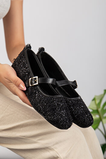 Jackers Women's Woven Fabric Belted Elastic Stylish Wedding Dowry Soft Casual Ballet Flats