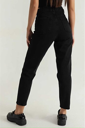 sion jeans Black Mom Jeans High Waist Daily Comfortable Stretchy Jeans for Women/Girls