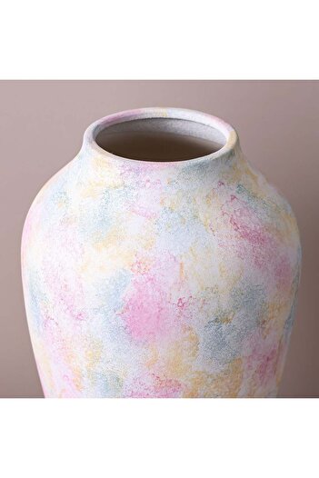 Danube Home Lexie Berry Urn Vase Peach – Elegant Ceramic Centerpiece for Living Room & Table Décor