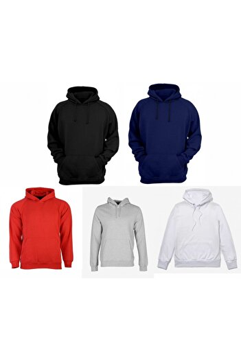 SILATU Hooded 5-Piece Set (Black-White-Red-Grey-Navy)