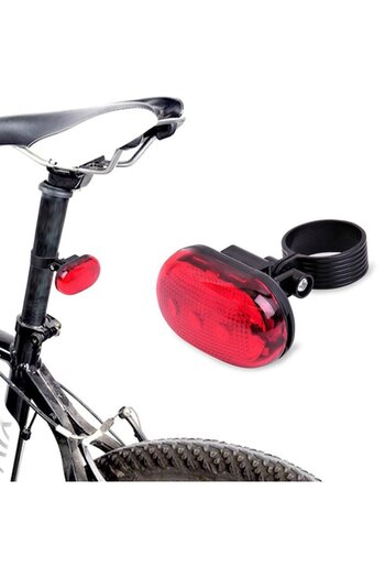 SHOPIENS Safety light for bicycle with 3 red LED bulbs