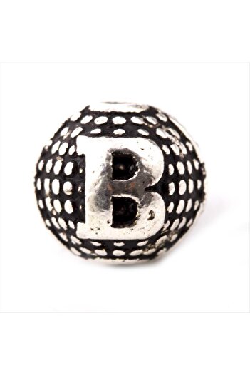ZERO LAND Msa-Shop 8 mm Metal Letter Metal Prayer Bead Letter -B