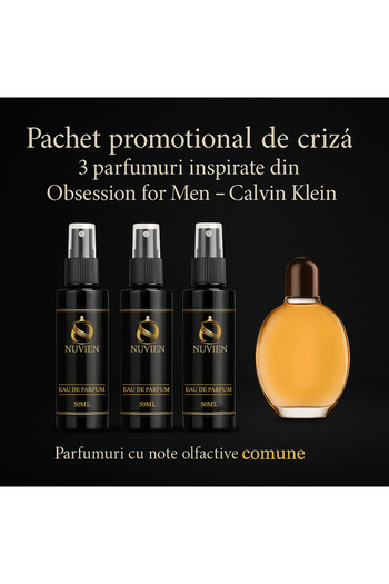 Nuvien Set of 3 Perfumes 50ml – Inspired by Obsession For Man C.K.