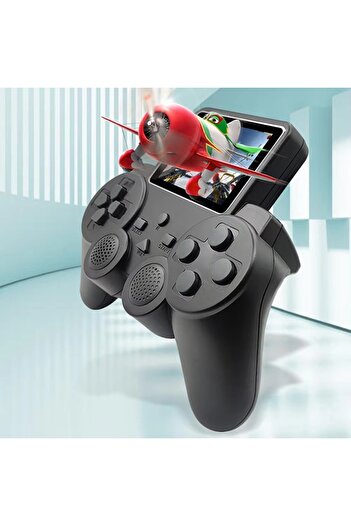 FOXMAG24 GamePad Controller with Screen, 520 Games, Portable, TV Connection, USB Rechargeable Battery, Black