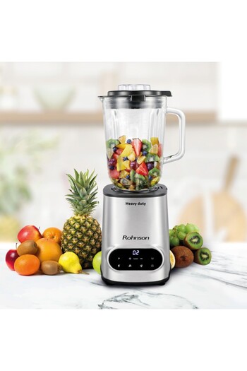ROHNSON Blender de masa, R5344, Heavy Duty, 1600W, 20.000 rpm, cana sticla, 1.5L, 6 cutite titan, 10