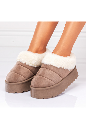 Lush Fashion Women's Fur-lined Suede Ugly Boots