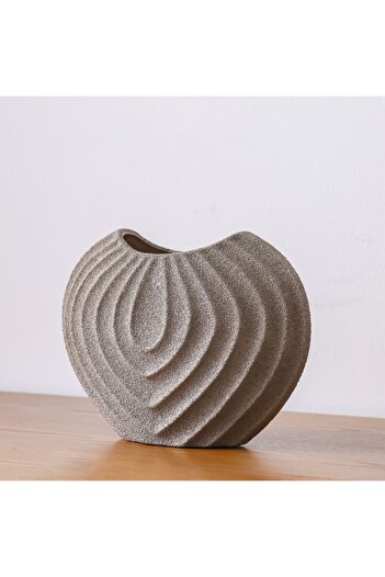 Danube Home Lexie Caramel Ceramic Vase – Modern Decorative Centerpiece for Home & Office Décor