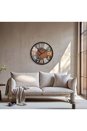 Danube Home Cambridge Metal Route Wall Clock – Industrial Style, Silent Quartz for Modern Décor 50 cm
