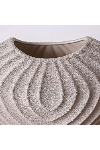 Danube Home Lexie Caramel Ceramic Vase – Modern Decorative Centerpiece for Home & Office Décor