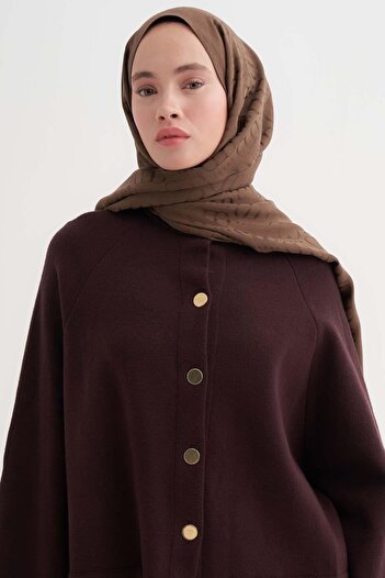 carell Luxe Desen Liora Cotton Shawl Mocha