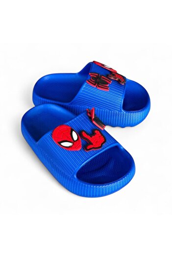 ŞAHGÜL Boy's Spiderman Sticker Plah Javuz Casual Slippers