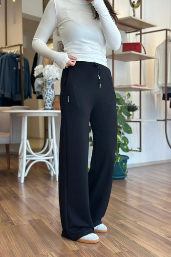 Unique Boutique Black modal fabric sweatpants