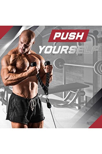 Proxima Health & Fitness Multifunctional Double D Row Handle & Tricep Pulldown Rope – Dual Grip Ca