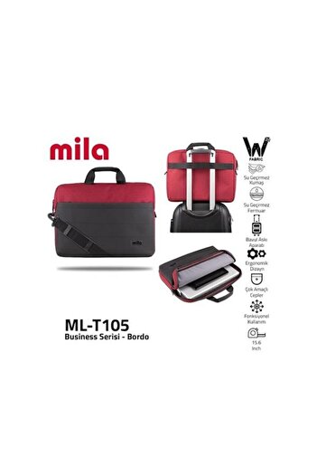 Classone Mila ml T105 15.06'' Laptop Bag-Bordo