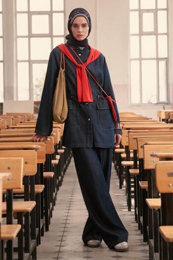 carell Gwen Denim Pants Dark Blue