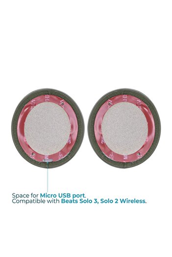 PadForce Earpads Cushion for Beats Solo 3, Solo 2 Wireless, On-Ear headphones - Pearl Green, Leather