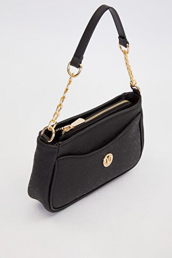 Levidor Trendy Shoulder Bag with Black Chain Detail