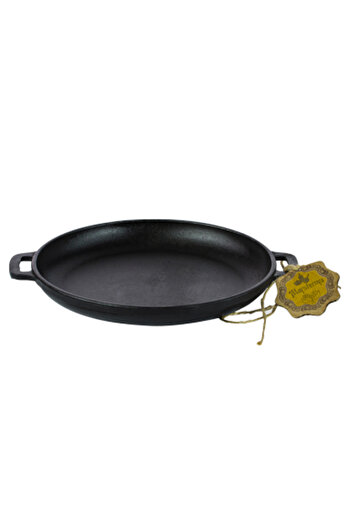 Maysternya Round cast iron tray 18xh2.5cm + wire sponge