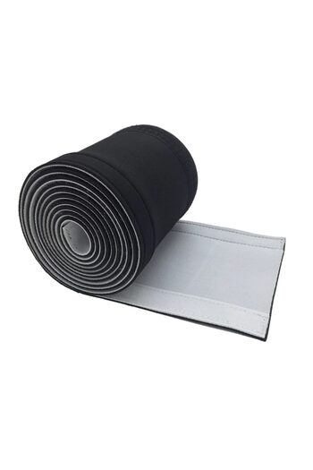PadForce Cable organizer, neoprene, 2 - sided, foldable, lockable, length 3 m, Black/White - 150 cm x 13
