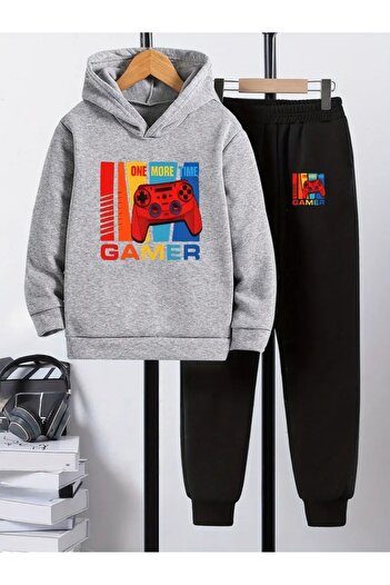 buendiakids Girls/Boys Colorful Gamer Console Printed Hoodie Sweatpants Set