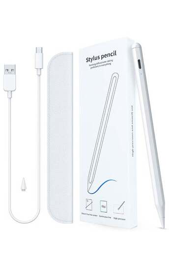LİNKO Lenkew Stylus Active Digital Electronic Pen for Apple iPad 2018 and Later - White