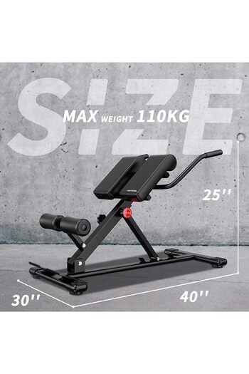 Proxima Health & Fitness POWERLEX Adjustable Roman Chair Back Hyperextension Bench - Ultimate Abdominal, Back, and Leg Streng