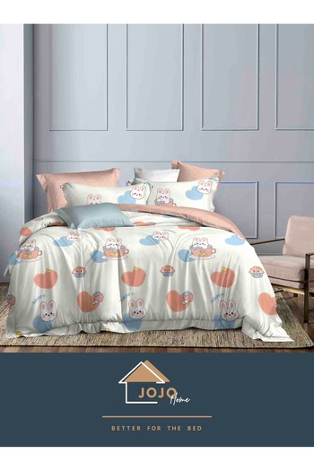 JOJO HOME Bed linen, 4 pieces, 1 person, 155x230cm, fine cotton, 101 Dalmatians