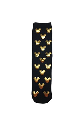 Mickey Mouse Sosete negre cu auriu Mickey Mouse, marime 31/34