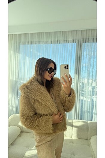 Daves Camel Shawl Collar Women's Coat Comfortable Fit Inner Lining Premium Quality Fur