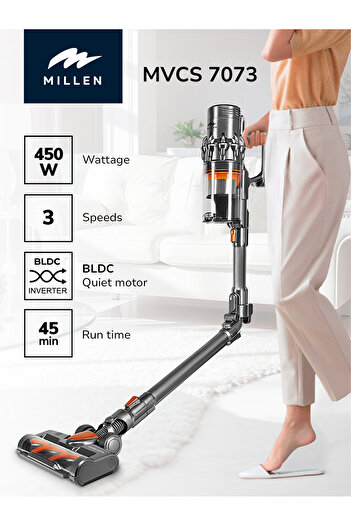 MILLEN Cordless Stick Vacuum Cleaner – Powerful, Lightweight & Versatile – MVCS7073