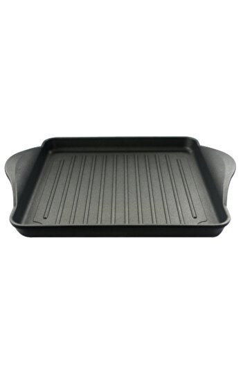 ANTIK ARS Grill baking tray 30x31xh5cm with handles, aluminum, non-stick coating