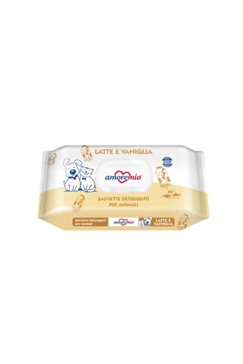 Amore Mio Wet wipes for dogs and cats with vanilla 40 pcs