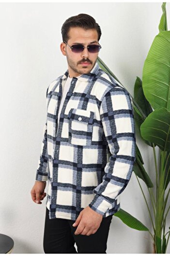 SERAZAT Men's Lumberjack Shirt Fleece Fabric 100% Cotton
