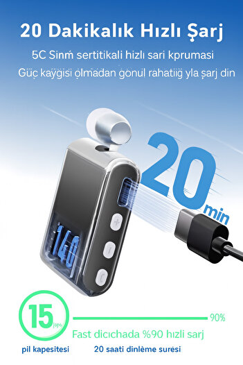 TECHNOMEN LCD Ekranlı Bluetooth Kulaklık 5.4 Çipli 20 Saat Dinleme Hızlı Şarj Titreşimli Arama Uyarısı