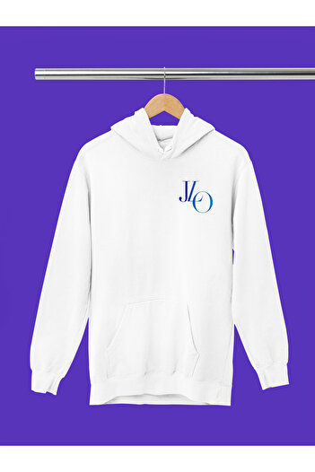 MAGORS Jennifer Lopez Printed Cotton Long Sleeve Ribbed 3 Thread Hooded Sweatshirt