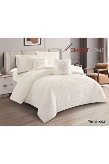 Moon Elegant and classy 6-piece winter fur bedspread