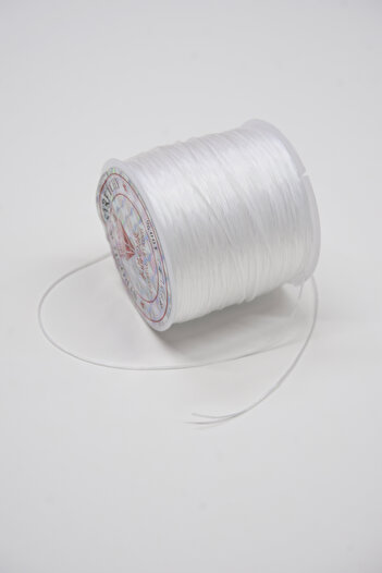 Dokumarkt 0.5mm Very Thin Soft Round Rubber Cord - 5 Times Stretching Bracelet Buckle Accessory Rubber - 10 Meters