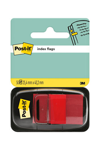 3M Post-It index red plastic