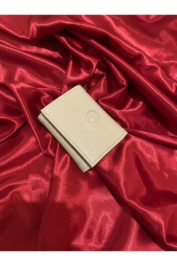 mlio Cream Minimalist Stylish Card Holder Wallet
