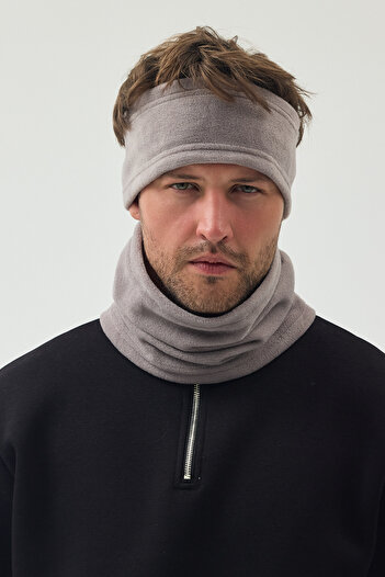 Butikgiz 100% Micro Polar Flexible Multifunctional Neck Collar + Headband Unisex Winter Set